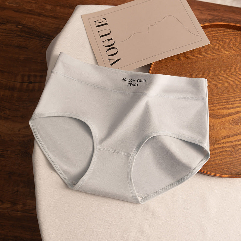 Printed Cotton Mid Waist Underwear Cotton Crotch - Chic Angle